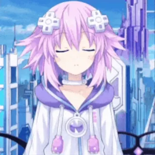 🙄 77ff9fa0 Neptune Hyperdimension Neptunia 애니메이션, 게임, 보라색, 귀여운, 비디오 게임, 애니메이션 여자, 넵튠 telegram sticker