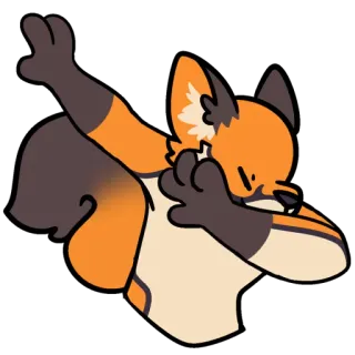 🦊 80349285 rubah, kartun, hewan, dab telegram sticker