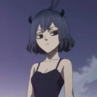 👀 42e33dd8 Nero Black Clover Anime, Femmina, Personaggio, Nero, Black Clover, Diavolo, Magia telegram sticker