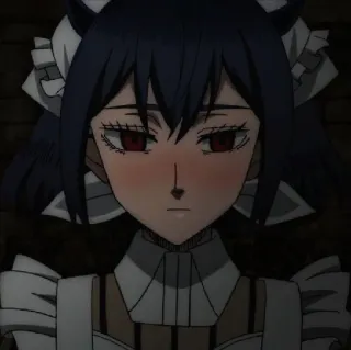 😳 7bb387ea Nero Black Clover Anime, Ragazza, Cameriera, Arrossire, Demone, Carino telegram sticker