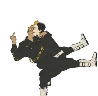 🌟 53788b39 anime, maschio, gesto offensivo telegram sticker