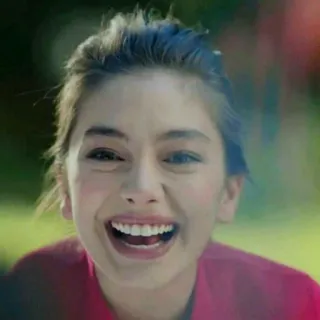 😀 ad2c3674 donna, sorriso, felice, persona, ritratto, ridere telegram sticker