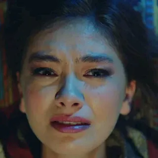 😢 cf5d4e4f piangere, triste, emotivo, donna, faccia, lacrime telegram sticker