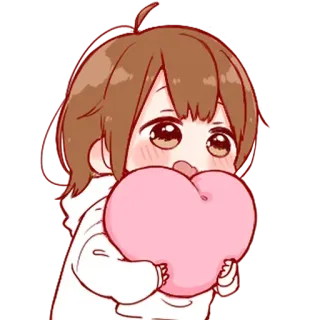 🍬 1e601da7 anime, girl, heart, kawaii, cute, sticker whatsapp sticker
