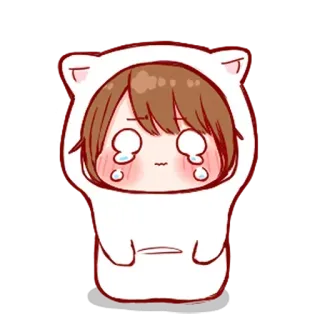 🍬 63612b5c crying, anime, cartoon, sad, kawaii, tears whatsapp sticker