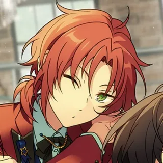 😉 f26ceab8 Anime, Potret, Rambut oranye, Mata hijau, Karakter, Kartun whatsapp sticker