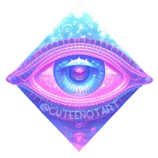 👁 f5a4c3ed @CUTEENOTART eye, art, cute, geometric, psychedelic telegram sticker