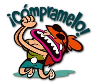 🤑 4d9426fd ¡cómpramelo! kreskówka, wyrażenie, błaganie, animacja, hiszpański whatsapp sticker