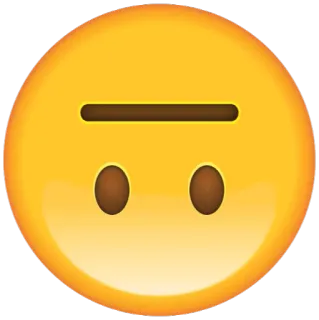 😐 8fee37b8 Emoji, Twarz, Bez wyrazu, Żółty, Emocje, Neutralny telegram sticker