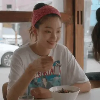 🦋 f3d43d90 kobieta, jedzenie, restauracja, na luzie, uśmiechnięta whatsapp sticker