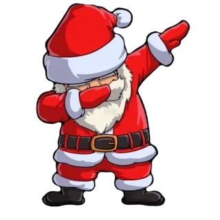 🫥 0cd09743 Santa Claus Père Noël, Noël, Dab, Vacances, Festif, Dessin animé telegram sticker