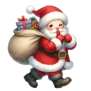 🫥 8f957eff Santa Claus Père Noël, Noël, Fêtes, Cadeaux, Hiver, Tradition, Célébration telegram sticker