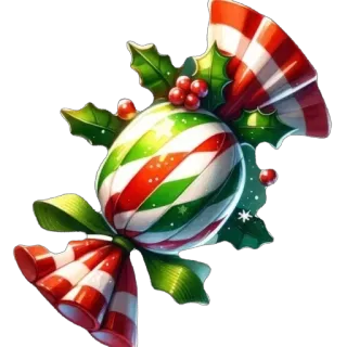 🫥 94213d79 bonbon, Noël, fêtes, sucré, nourriture, décoration, festif telegram sticker