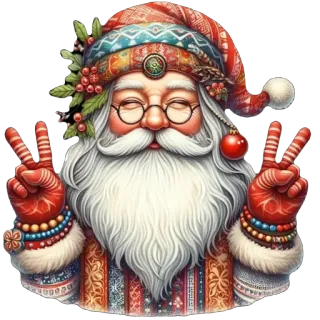 🫥 a9607d52 Santa Claus Père Noël, Noël, paix, fêtes, festif, saison telegram sticker
