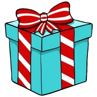 🫥 f6338c89 cadeau, présent, noël, anniversaire, fête, cadeau emballé telegram sticker