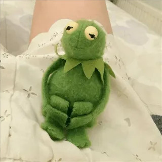 😐 32689a4b Kermit the Frog Kermit, ếch, Muppet, con rối, đồ chơi, xanh lá, thú nhồi bông telegram sticker