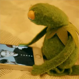😷 415bcef9 Kermit Ếch Kermit, Muppet, Meme, Điện thoại, Con rối telegram sticker