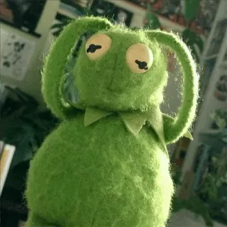😴 974bcb1d Kermit Ếch Kermit, Muppets, Con rối, Xanh lá, Ếch telegram sticker