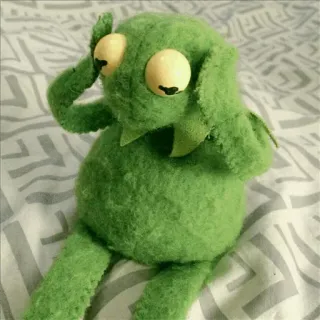 😮 aed82d9f Kermit Ếch Kermit, Con rối, Muppet, Meme, Bối rối, Con rối telegram sticker
