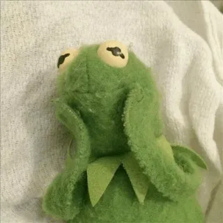 🤨 e471e511 Kermit the Frog Kermit, ếch, con rối, Muppets, xanh lá cây, đồ chơi telegram sticker