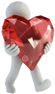 😢 015f3d9a Herz, Liebe, Valentinstag, Kristall, Rot telegram sticker