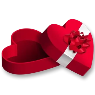 😵 1dba04fb Herz, Geschenk, Liebe, Rot, Box, Valentinstag telegram sticker
