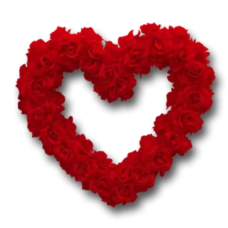 💓 d4d5004a Herz, Rosen, Rot, Liebe, Blume, Blumenmuster telegram sticker