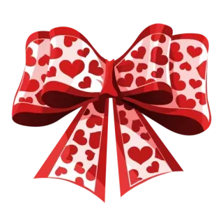 😡 f9d44f9e Schleife, Band, Herzen, Rot, Liebe, Dekoration telegram sticker