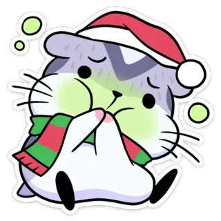 🤮 d76b86a2 cartoon, hamster, christmas, holiday, cute, sad, winter telegram sticker