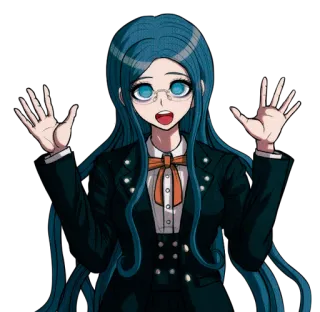 π 01b0a223 Tsumugi Shirogane Danganronpa anime, danganronpa, tsumugi shirogane, cosplay, character, female whatsapp sticker