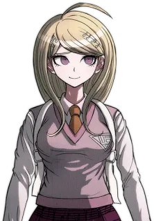 π 01dc55ab Kaede Akamatsu Danganronpa anime, game, school uniform, character, kaede akamatsu, danganronpa whatsapp sticker