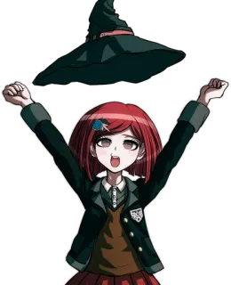 π 03e0110e Himiko Yumeno Danganronpa anime, witch, happy, Danganronpa, Himiko Yumeno whatsapp sticker