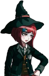 π 43b3317a Himiko Yumeno Danganronpa V3: Killing Harmony anime, game, witch, mage, Danganronpa whatsapp sticker