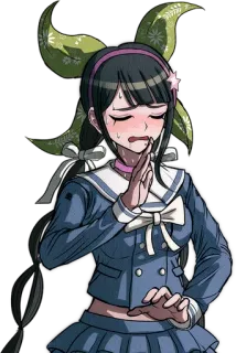 π³ 96b6d0f7 Tenko Chabashira Danganronpa V3: Killing Harmony anime, girl, student, nervous, tenko chabashira, danganronpa whatsapp sticker