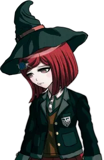 π cc22f454 Himiko Yumeno Danganronpa V3: Killing Harmony anime, witch, mage, magic, school uniform whatsapp sticker