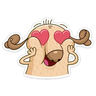 😍 44219e1e 만화, 강아지, 사랑, 하트, 행복, 동물 telegram sticker