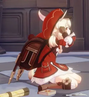 🤠 c35ff819 Klee Genshin Impact klee, genshin impact, videogame, anime, fofo, criança, vermelho whatsapp sticker