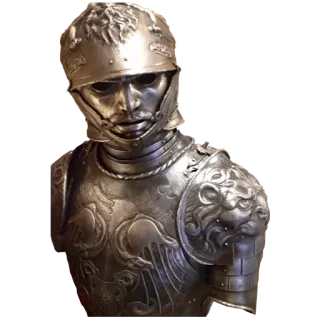 😴 0c49032e 盔甲, 头盔, 中世纪, 骑士, 士兵, 金属 telegram sticker