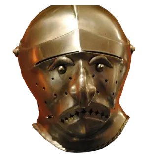 😮 0e6aa8fe 骑士, 盔甲, 头盔, 中世纪, 战士 telegram sticker