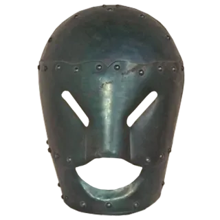 😥 66e2afad 头盔, 盔甲, 中世纪, 面具, 金属 telegram sticker