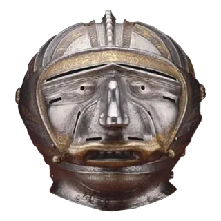 😢 efdaf689 头盔, 盔甲, 军事, 脸, 中世纪, 保护 telegram sticker