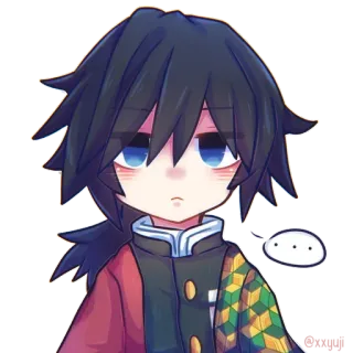 😶 5af155b4 Giyu Tomioka Demon Slayer Anime, Demon Slayer, Giyu Tomioka, Manga, Chibi telegram sticker