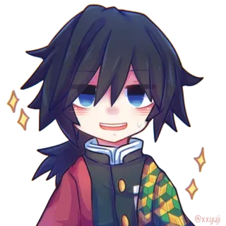 ✨ 7d67c254 Giyu Tomioka Demon Slayer Anime, Sticker, Giyu Tomioka, Demon Slayer, Manga, Personnage telegram sticker