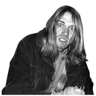 🤖 80afbdbf Kurt Cobain 音乐家, 歌手, 吉他手, 摇滚, Nirvana telegram sticker