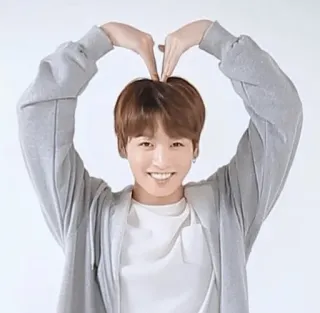 🙆‍♂ 0281cd39 Jungkook Jungkook, BTS, K-pop, vingerhart, beroemdheid telegram sticker