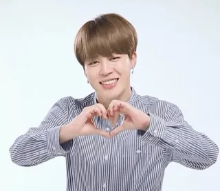 💜 c465bf77 Jimin K-pop, zanger, hart, lach, Koreaans, BTS, Jimin telegram sticker