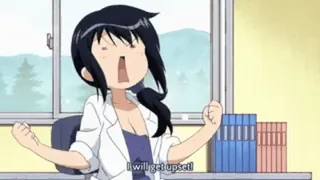 😐 7b242444 I will get upset! アニメ, 怒り, 不機嫌, 漫画 telegram sticker