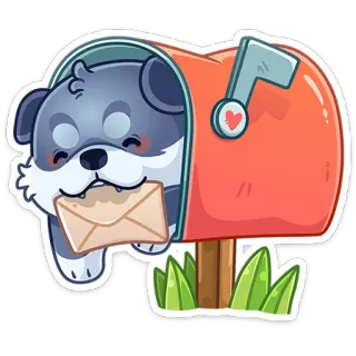 Маламут Ньют | @Premium_Emojis_Telegram telegram stickers