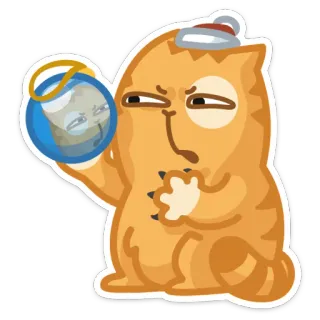 🎅 541c48b7 кот, персонаж, мультфильм, мем, смешной, юмор telegram sticker