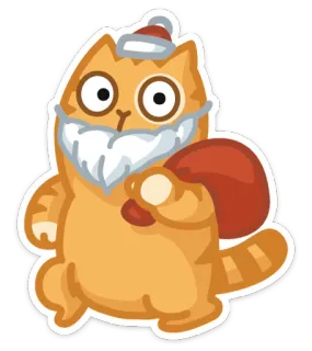 🎅 91b9d25f кот, санта, рождество, праздничный, праздник, милый, животное telegram sticker